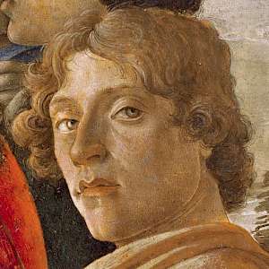 A self-portrait detail hidden in the The Adoration of the Magi (c. 1475) by Botticelli in the Uffizi, Florence (Photo courtesy of the Uffizi)