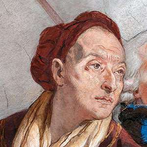 Self Portrait of Giambattista Tiepolo (1752–53), detail from the Residenz Würzburg ceiling frescoes (Photo courtesy of the Residenz Würzburg)