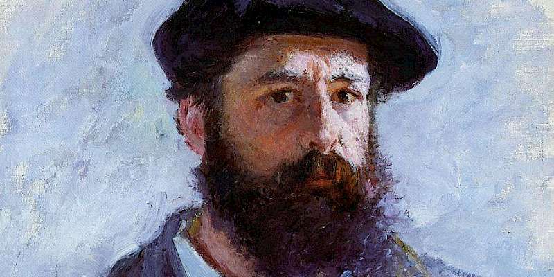 Self Portrait with Beret (1886) by Claude Monet, in a Private Collection (Photo by unknown)