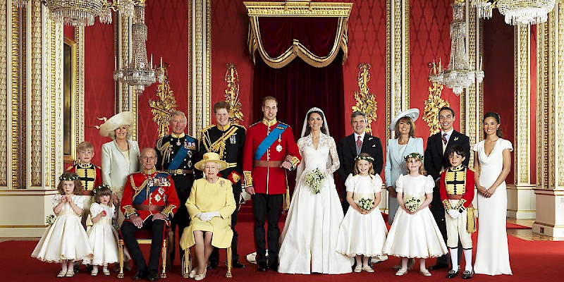 The British Royal Family. (Note: Those aren't people in the picture, but rather their wax dopplegÃ¤ngers from Madame Tussaud's) (Photo )