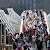 Crossing the Millennium Bridge, Walk, London (Photo by Mariano Mantel)