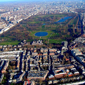 Hyde Park from the air (Photo by Del Adams)