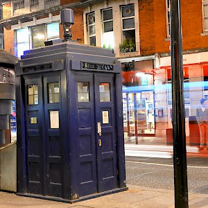 A Tardis (er, "police box") at Earl's Court (Photo by Jamie McCaffrey)