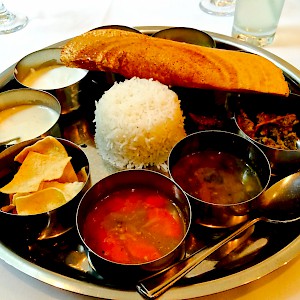 A small thali
				(Photo by Herry Lawford)