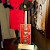 Bo Diddley's guitar and Michael Jackson's red and black-fur coat, Hard Rock Cafe, London (Photo by Corrado Forino)