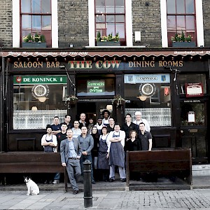 The Cow and its staff (Photo courtesy of the restaurant)