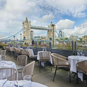 The views of Tower Bridge from Le Pont de La Tour are legendary (Photo courtesy of the restaurant)