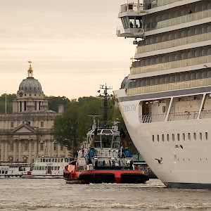 The Viking Star is the largest cruise ship to visit the downtown Port of London (Photo courtesy of Port of London)