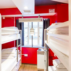 A bunk room at London's The Generator, one of the first in the new wave of stylish private hostels (Photo courtesy of the hostel)