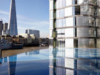 A fountain at Cheval Three Quays at The Tower of London Apartments