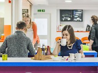 The dining room at London's SoHostel