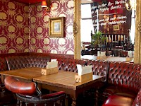 A booth at The Mitre Pub, Greenwich