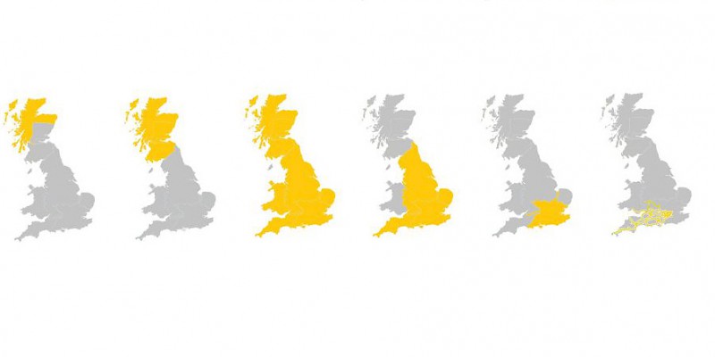 Britrail passes can cover all of Great Britain or just select countries or regionsâ€”your pick (Photo maps courtesy of Britrail; illustration by Reid Bramblett)