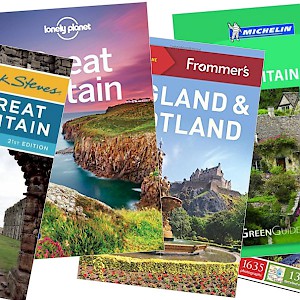 Travel guidebooks to Great Britain
				(Photo cover images courtesy of the publishers)