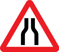 Road narrows