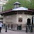 The TKTS half-price ticket booth on Leicester Square sell cheap, same-day tickets to West End musicals and plays, Leicester Square, London (Photo by R Sones)