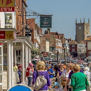 Shoppers on the High Street of Marlborough, Wiltshire
				(Photo )