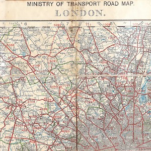 Get an updated map; this 1927 road map of London is interesting only as a historical document
				(Photo by mikeyashworth)