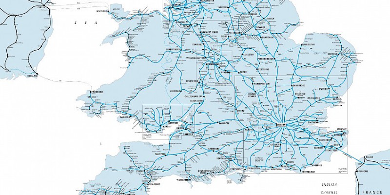 A map of the British rail system (Photo courtesy of NationalRail.co.uk)