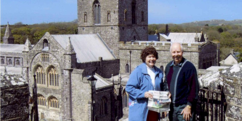 Affordable Travel Club members visit St. David's Cathedral in westernmost Wales during a homestay (Photo courtesy of the Affordable Travel Club)