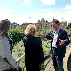 A walking tour though London with a professional guide (Photo courtesy of Context Travel)