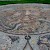 The "Roman" mosaic at the heart of the Beazer Garden Maze, Beazer Maze, Bath (Photo by Kenmare Lisa)