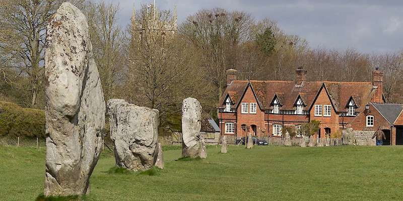 The standing stones of Avebury run right through the village (Photo by Barry Skeates)