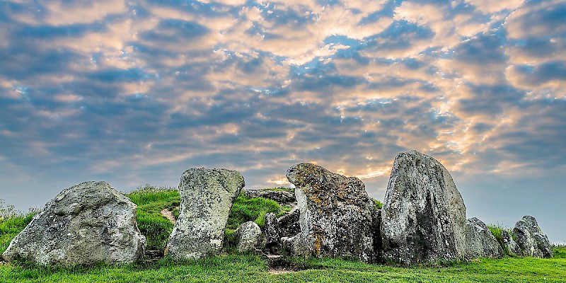 The barrow's main entrance, guarded by standing stones (Photo by Ben Cremin)