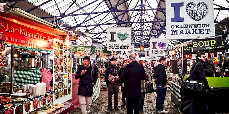 Stalls at Greenwich Market (Photo by Garry Knight)