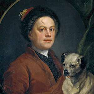 The Painter and his Pug, a 1745 Self-portrait by William Hogarth, at the Tate Britain
				(Photo by the Tate Britain)